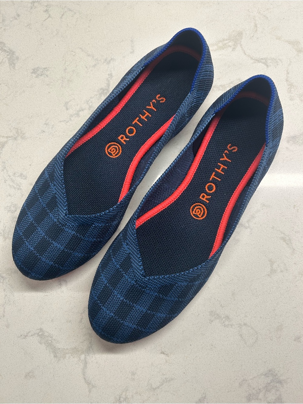 Rothy's Blue Plaid Women's Flats